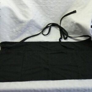 Black crafting belt-apron with sections for tools, 100% heavy cotton